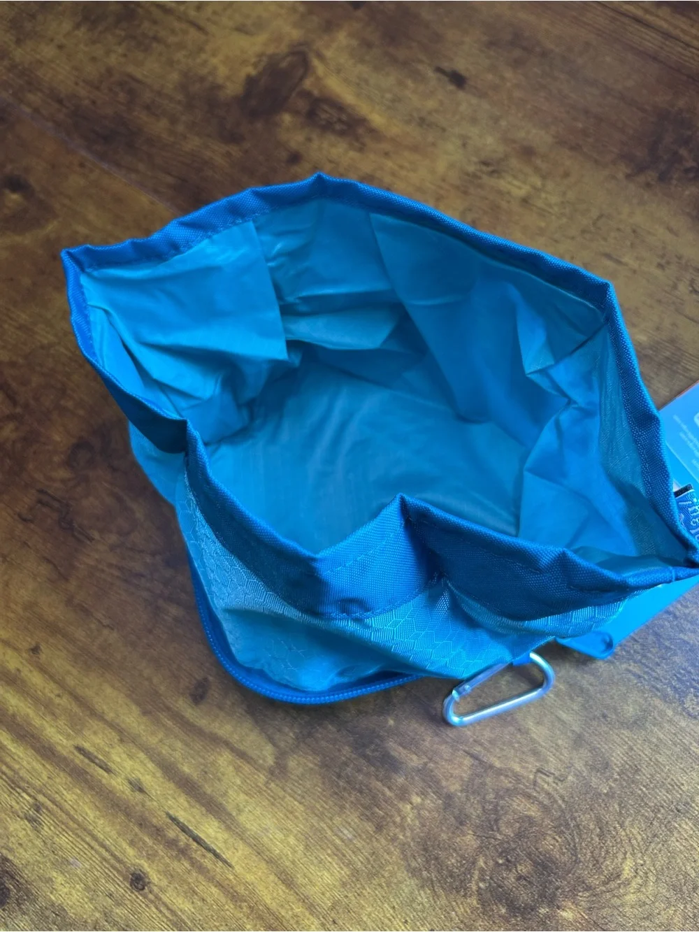 Kurgo Blue Zippy Bowl Travel Pouch with Carabiner